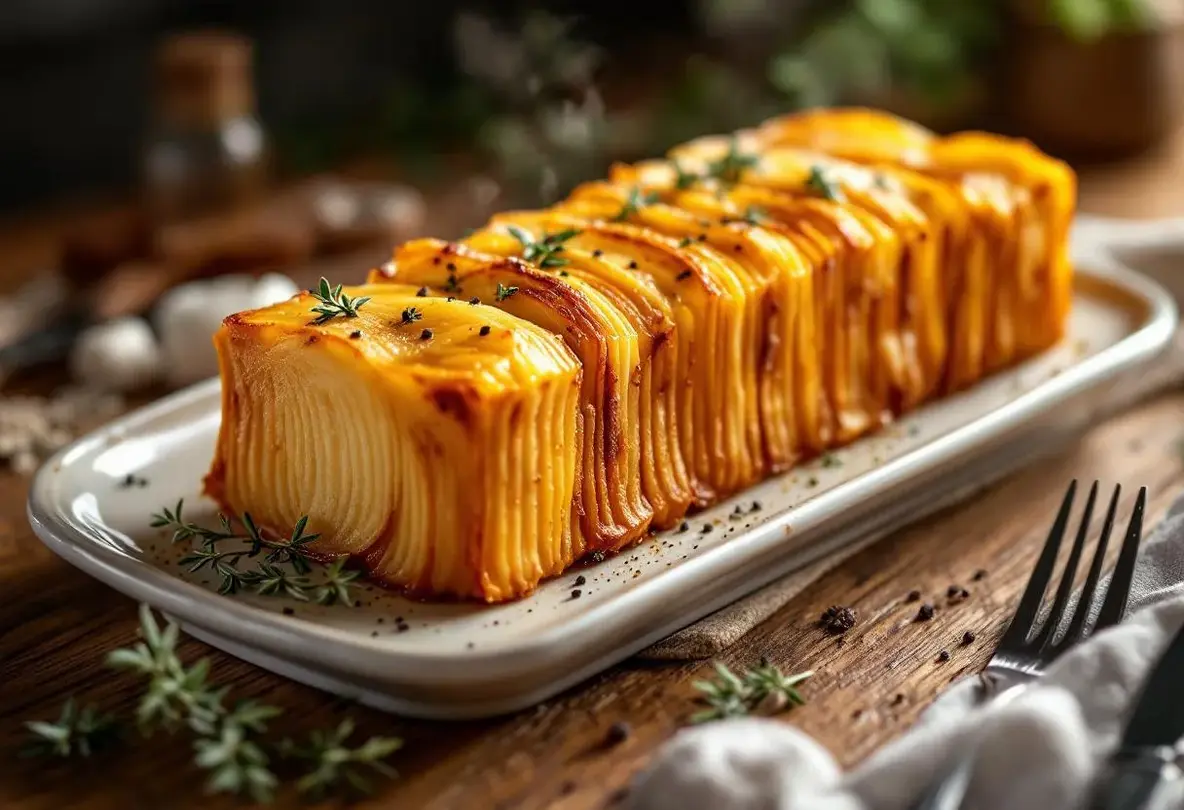Fondant de pommes de terre au four : beurre, thym et croûte ultra dorée sans prise de tête Fondant de pommes de terre au four : beurre, thym et croûte ultra dorée sans prise de tête