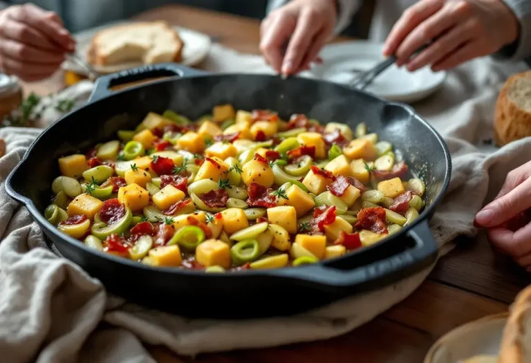 « Je la prépare en 10 minutes pour toute la famille » : ma poêlée poireaux-pommes-lardons ultra simple et si rapide