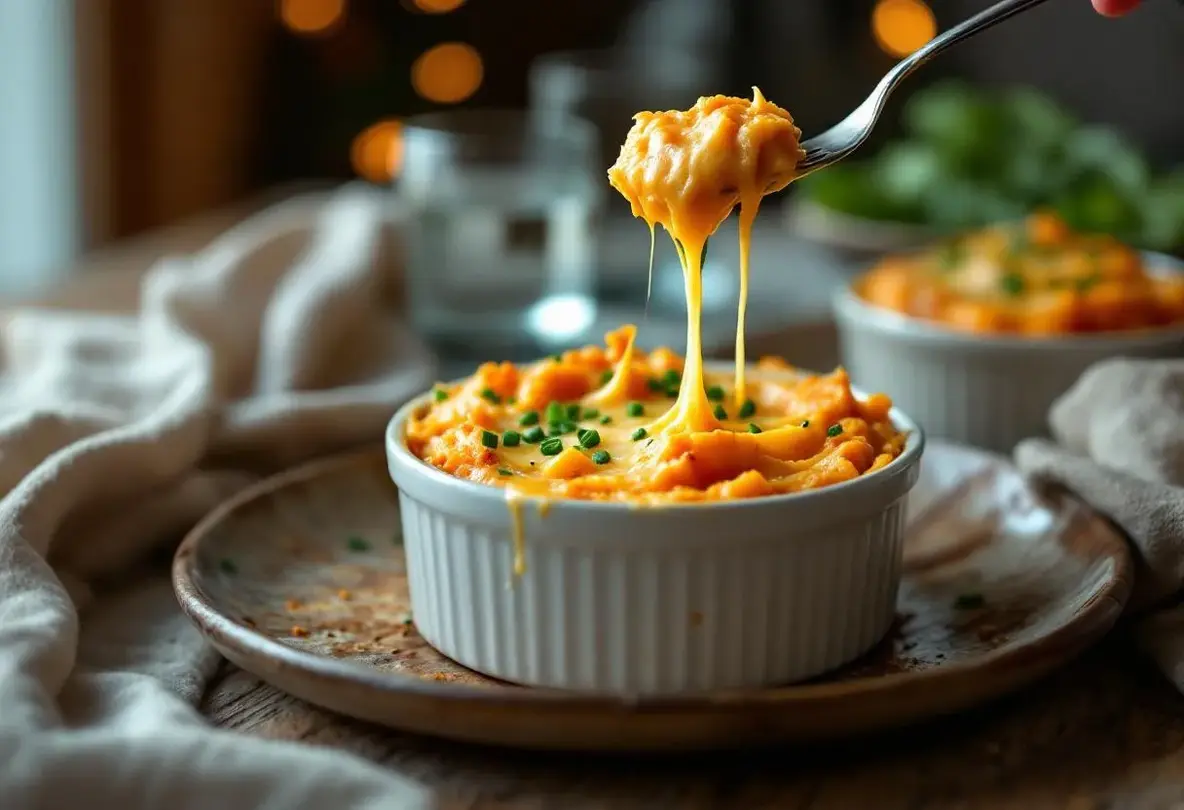 Patate douce fondante, cheddar bien filant et ail : le combo explosif pour un dîner express ultra crémeux et savoureux