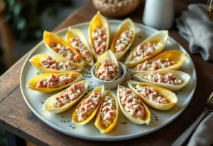 Petites barquettes d’endive au jambon pour un apéritif ultra rapide et express