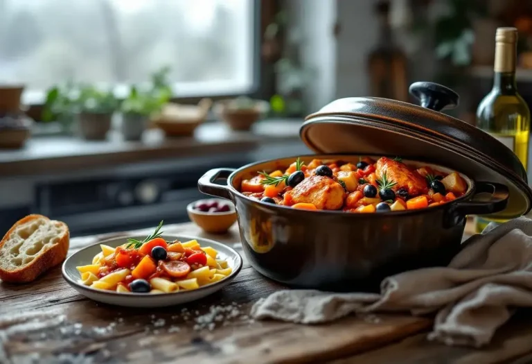 Pollo alla cacciatora : le poulet italien du dimanche longuement mijoté aux tomates et olives