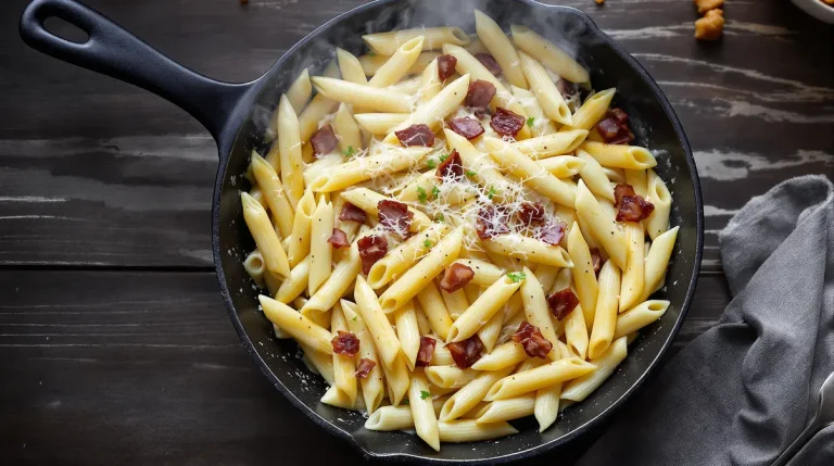 Ces pennes aux lardons, crème et parmesan rendent enfin chaque dîner pressé ultra réconfortant Ces pennes aux lardons, crème et parmesan rendent enfin chaque dîner pressé ultra réconfortant