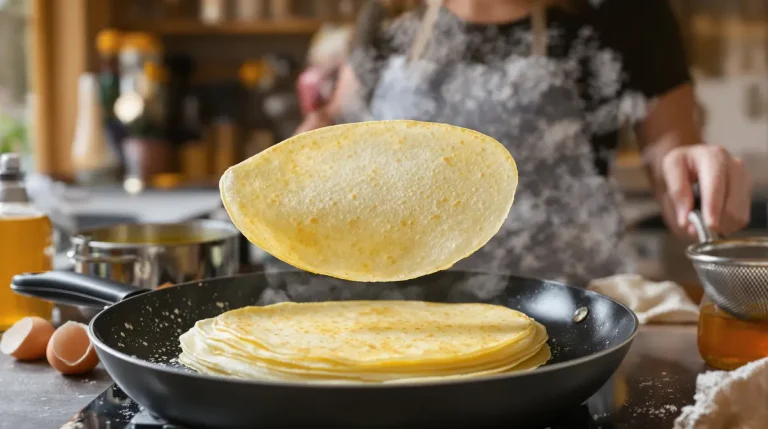 Pâte à crêpes de Christophe Michalak : le secret d'une recette ultra-légère, express sans repos et avec peu d’œufs Pâte à crêpes de Christophe Michalak : le secret d'une recette ultra-légère, express sans repos et avec peu d’œufs
